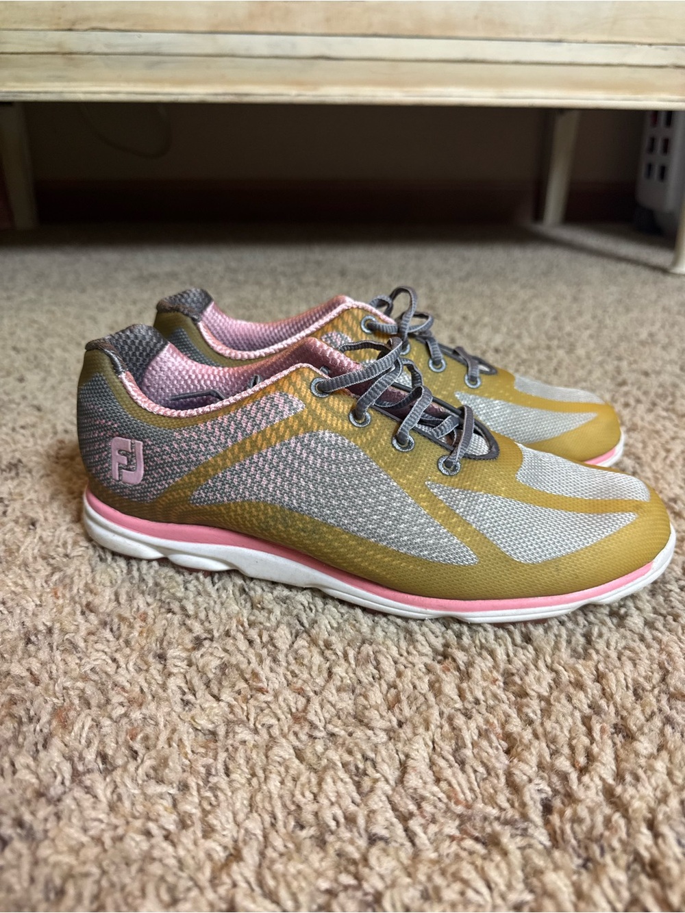 FootJoy Women's Athletic Shoes in Olive, Gray & Pink